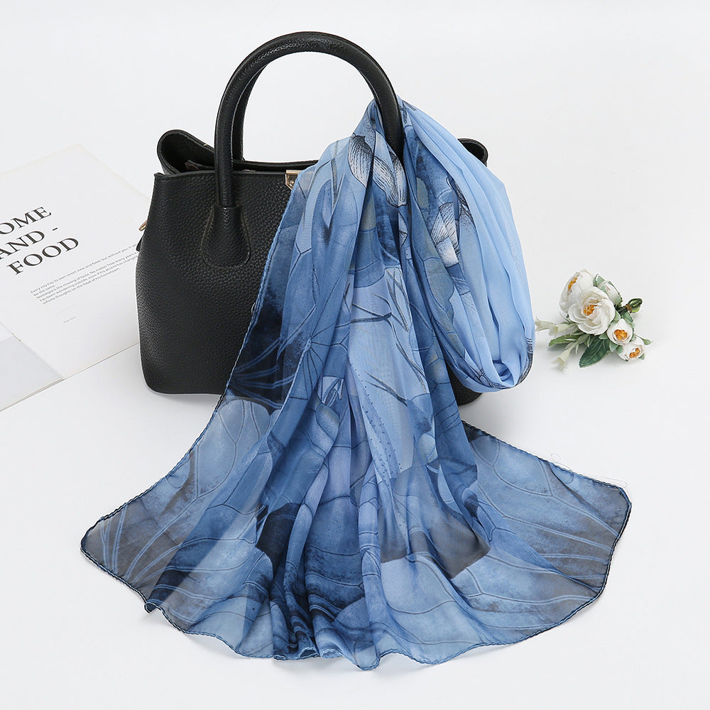 Foulard en soie en mousseline fine