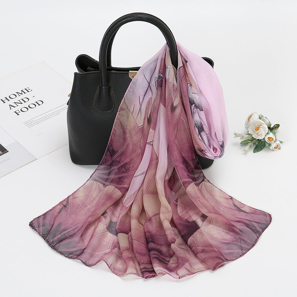 Foulard en soie en mousseline fine