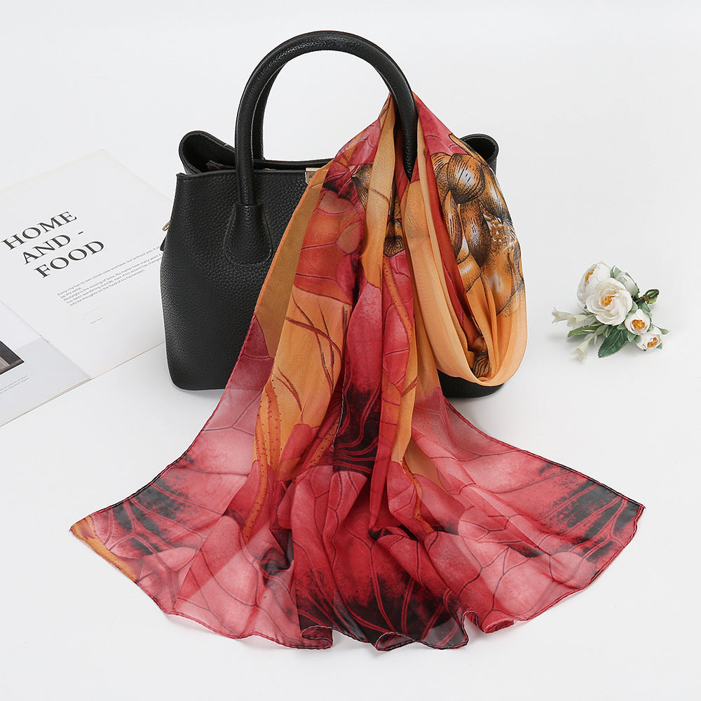 Foulard en soie en mousseline fine