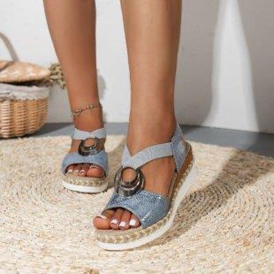 Sandales Compensées Bout Ouvert