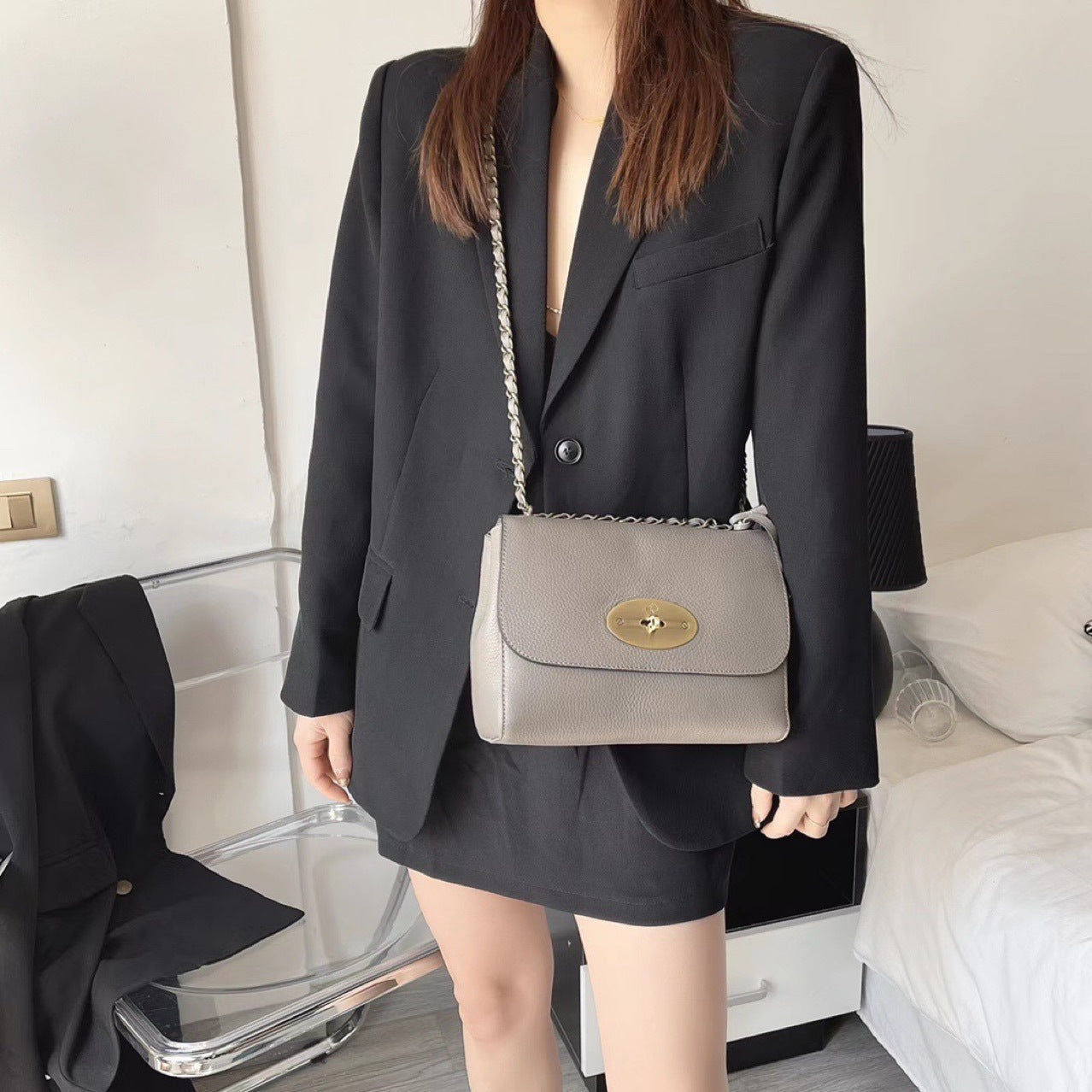 Mini Sac Cuir Boucle Chic