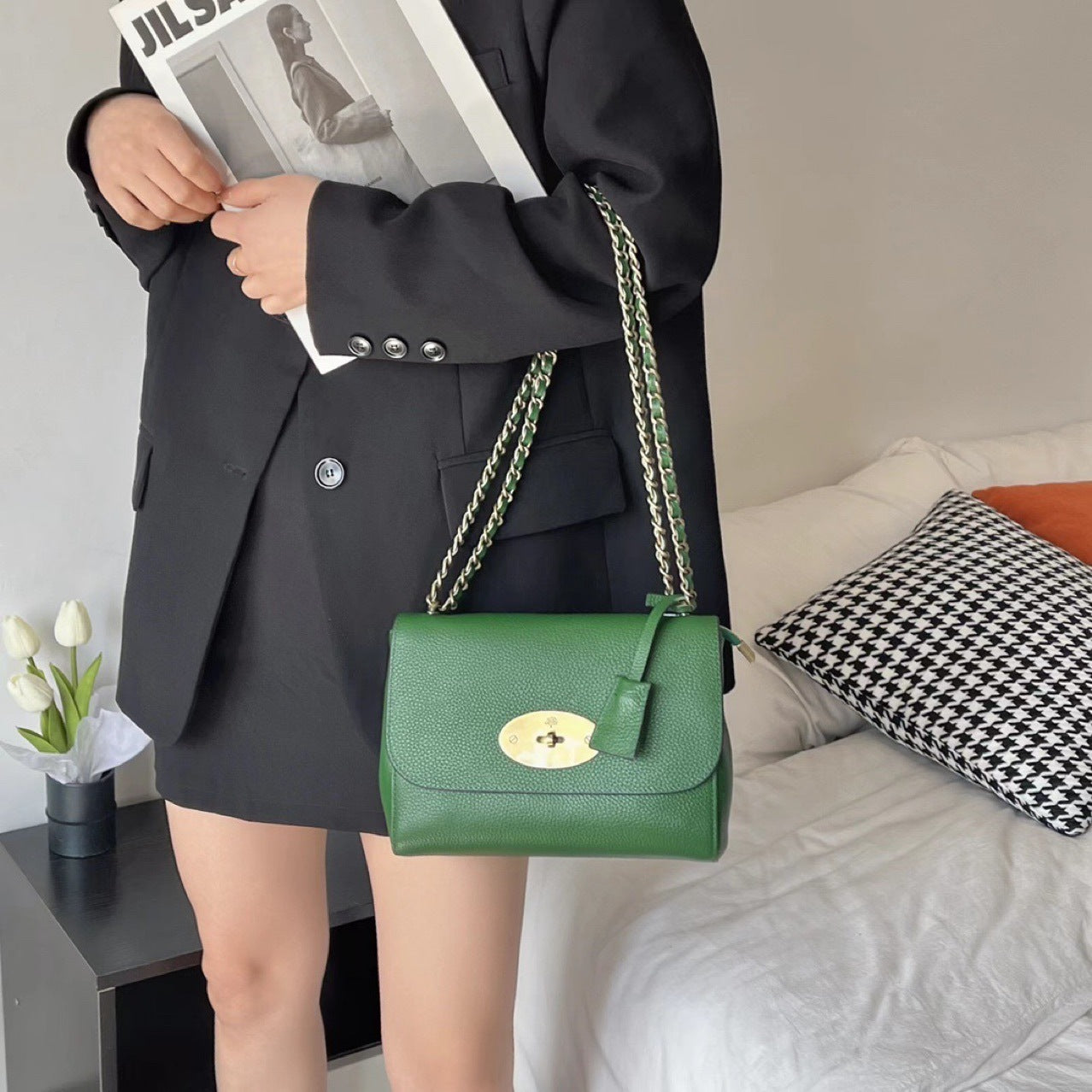 Mini Sac Cuir Boucle Chic
