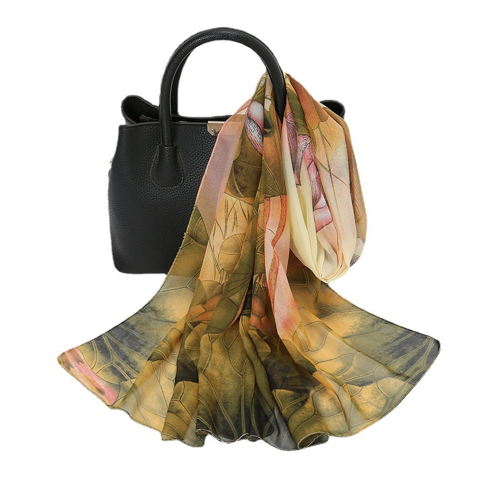 Foulard en soie en mousseline fine