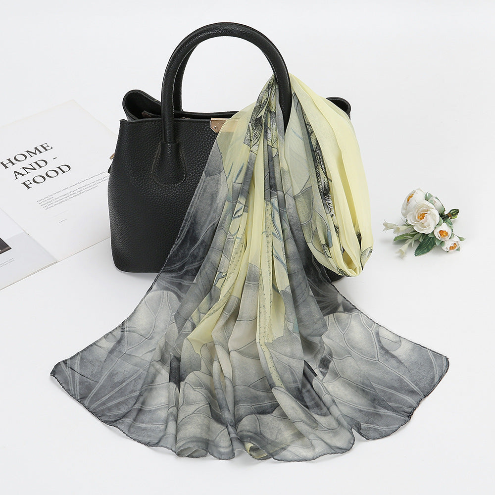 Foulard en soie en mousseline fine