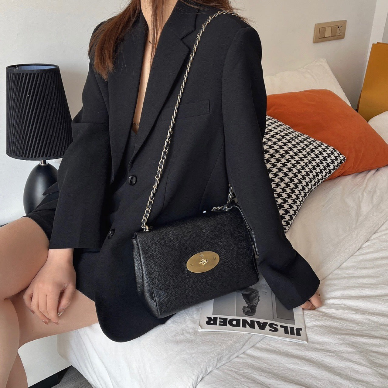 Mini Sac Cuir Boucle Chic