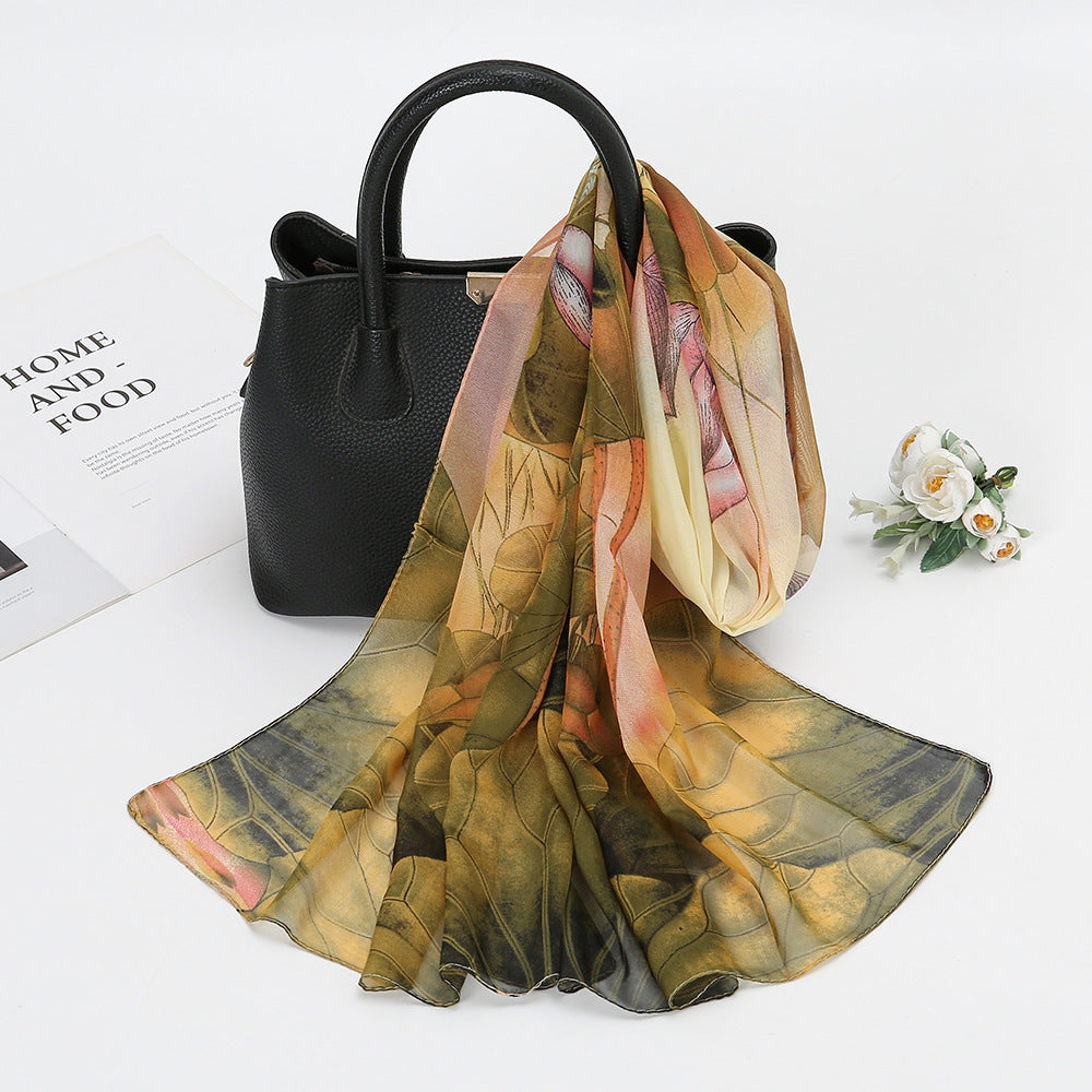 Foulard en soie en mousseline fine