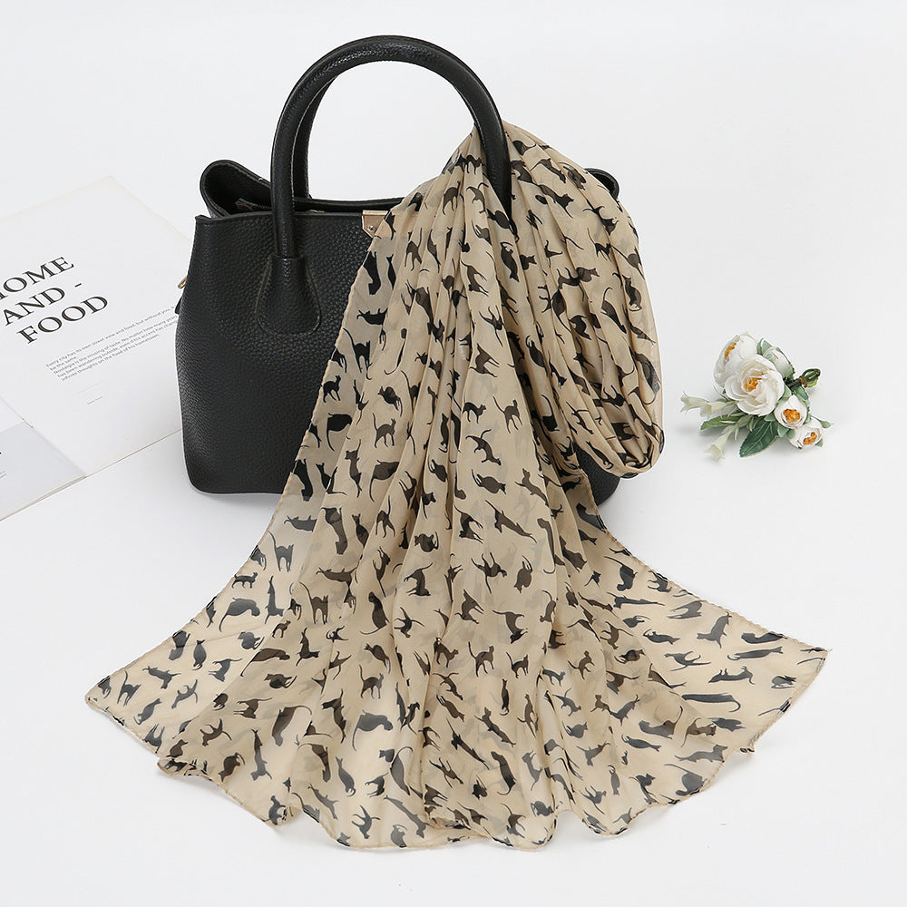 Foulard en soie en mousseline fine