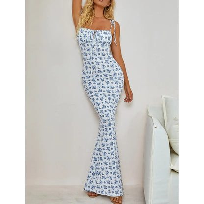 Robe avec Fleurs : Bretelles et Taille Cintrée