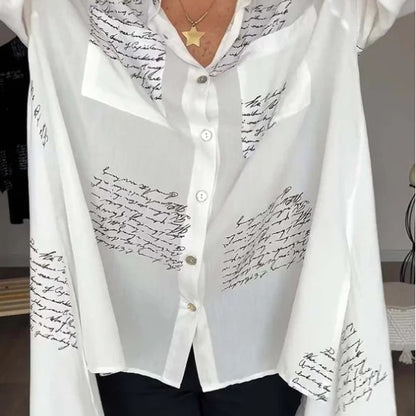 Chemise Décontractée Imprimé Lettre